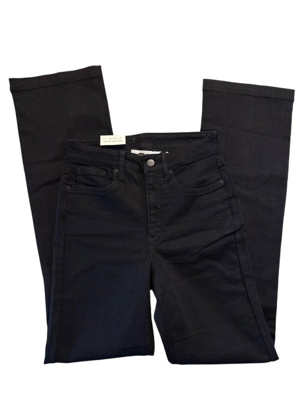 Madewell Womens The Balloon Jean~Size 25~Black Frost NEW w/DAMAGE L7 21 - Picture 7 of 14